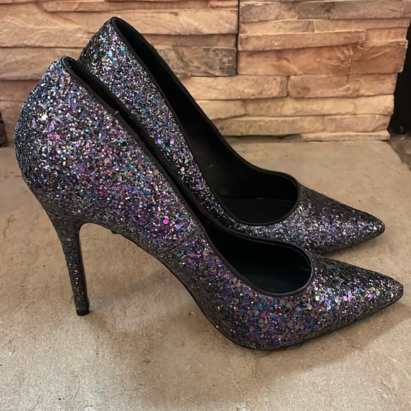 NEW steve madden atlantic blue glitter heels - Picture 2 of 7